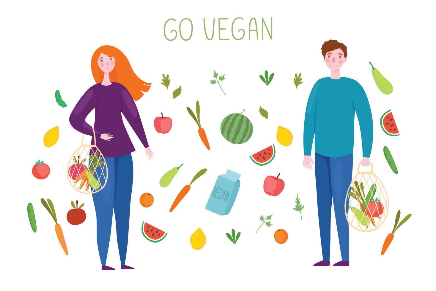 verzameling biologische eco-veganistische producten - natuurlijke cosmetica, groenten, fruit, bessen, tofu, notenboter, soja en kokosmelk. stedelijke tuinieren en landbouw set. platte cartoon vectorillustratie. vector