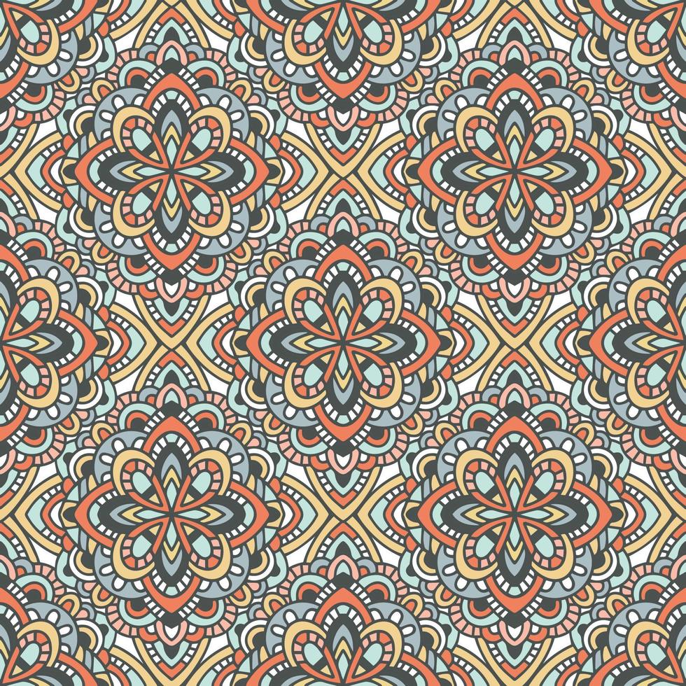 abstract geometrisch ontwerp in pastelkleuren. etnische decoratieve kunst in roze, blauw en grijs. Indiase stijl patroon. vector