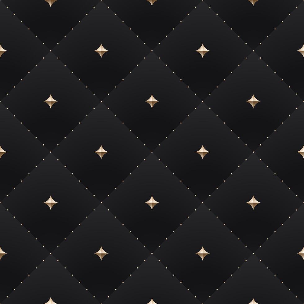 naadloos luxe donker zwart patroon en achtergrond vector