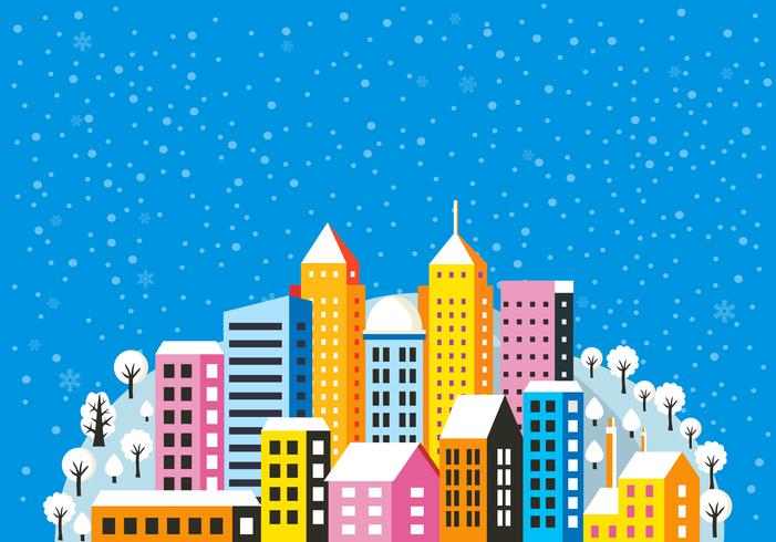 Kerst winterlandschap vector