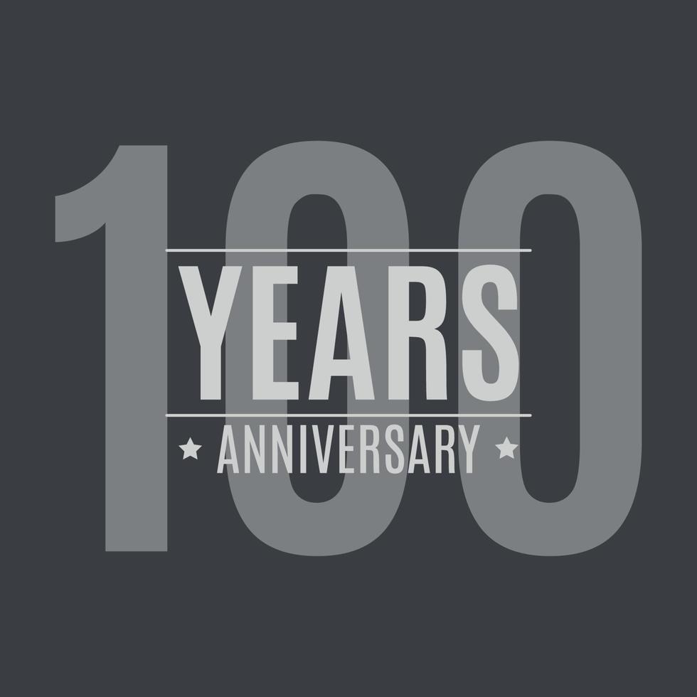 sjabloon logo 100 jaar verjaardag vectorillustratie vector
