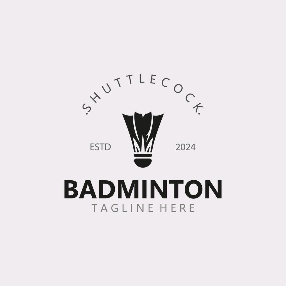 badminton shuttle logo icoon ontwerp voor sport badminton kampioenschap club wedstrijd vector