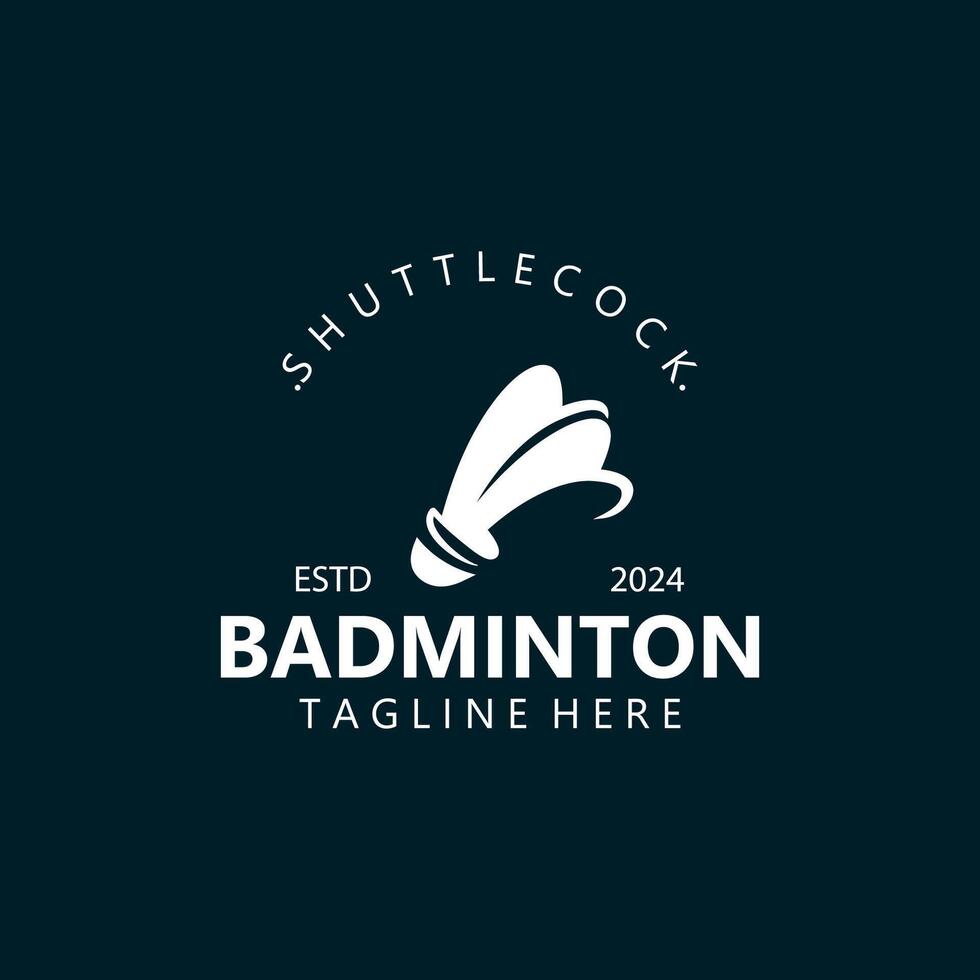 badminton shuttle logo icoon ontwerp voor sport badminton kampioenschap club wedstrijd vector