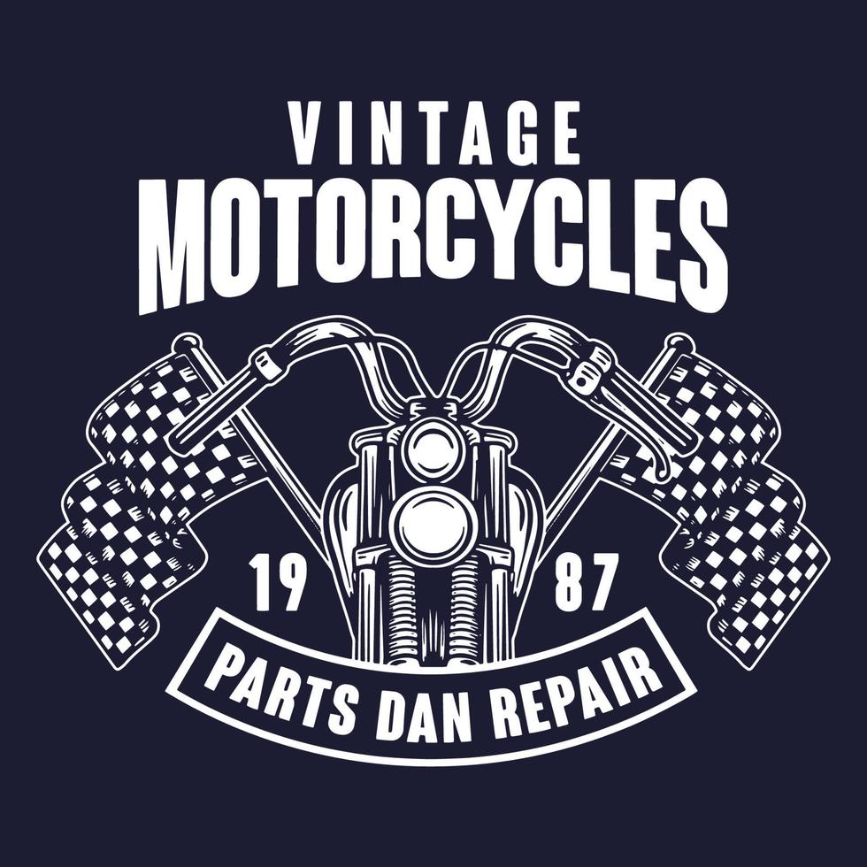 vintage badge motorfiets illustratie vector