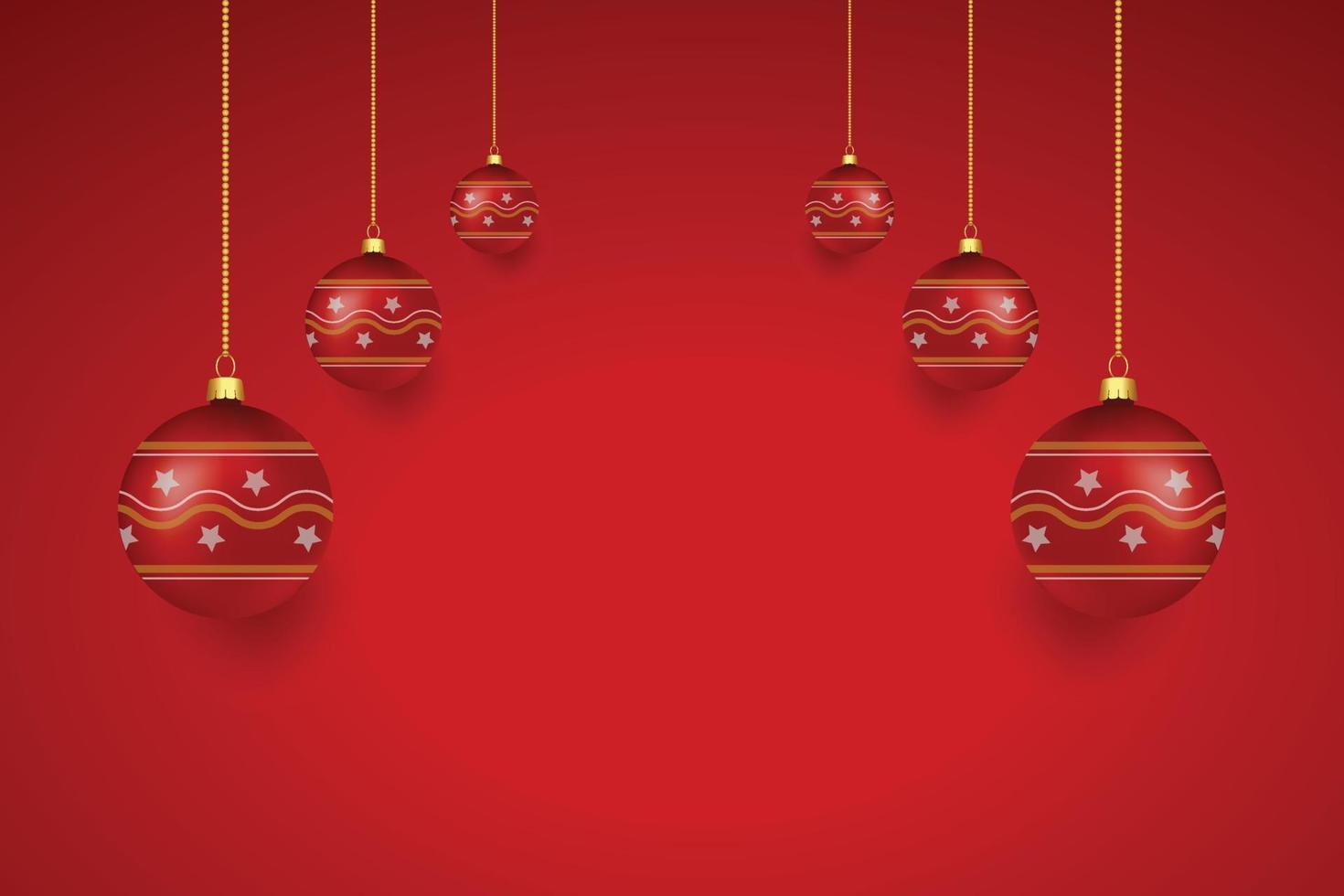 Kerstmis en vakantiedecoratievoorwerpen in rood vectorillustratieontwerp als achtergrond vector