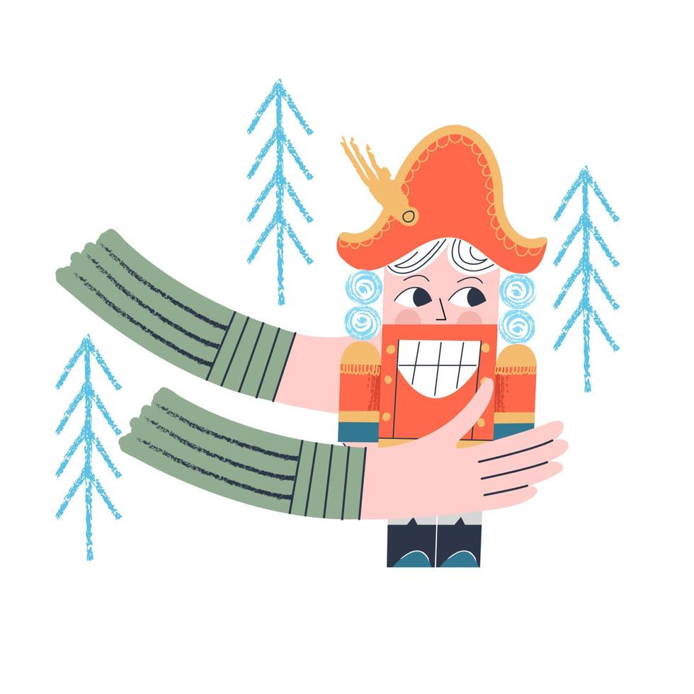 notenkraker. kerstboomversiering. vectorillustratie. vector