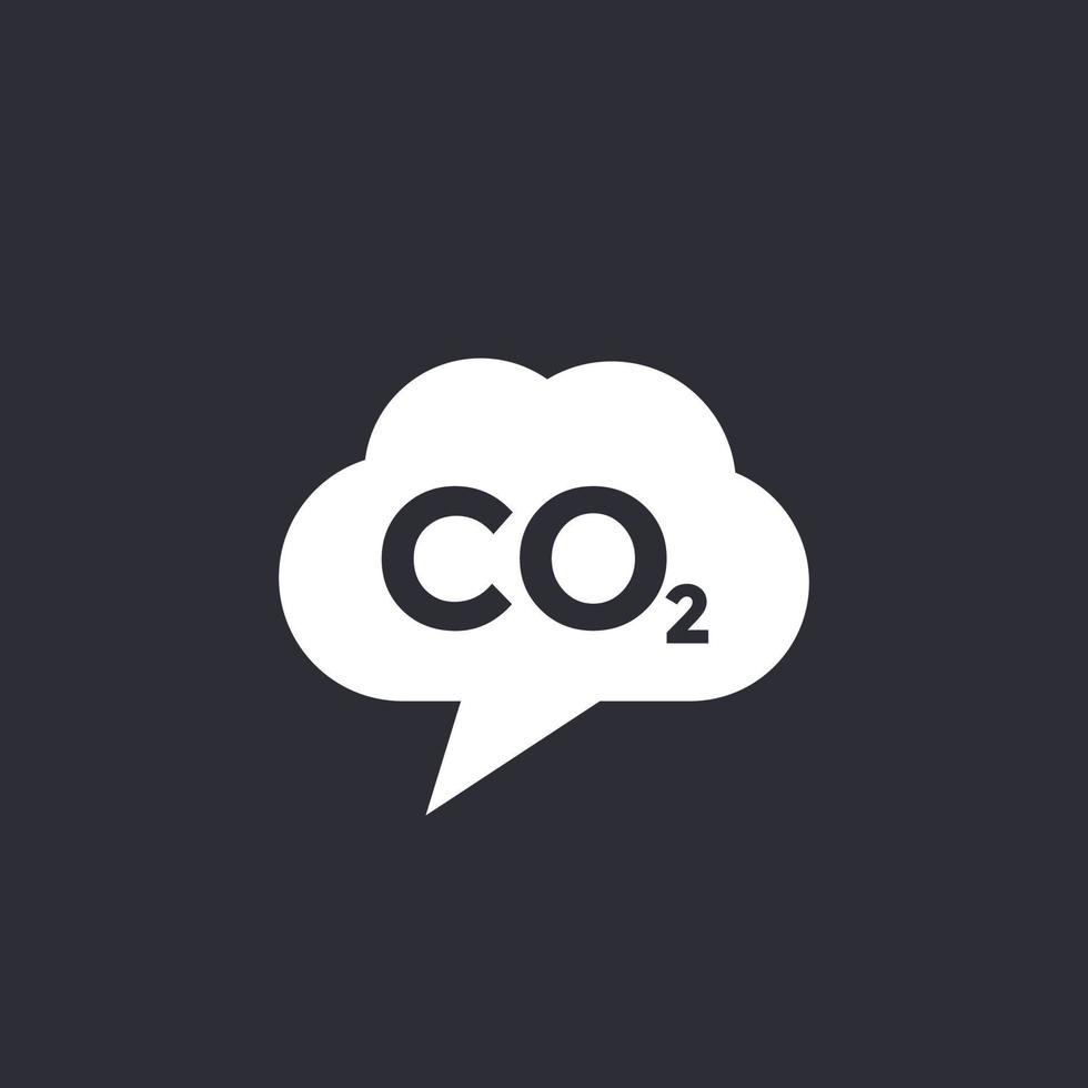 co2, kooldioxide-emissies vector icon