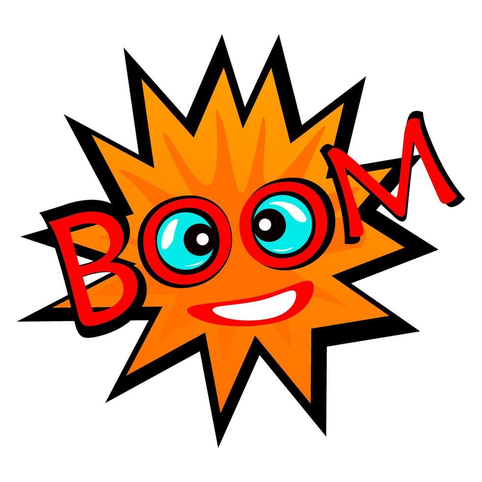 boom effect sticker vector