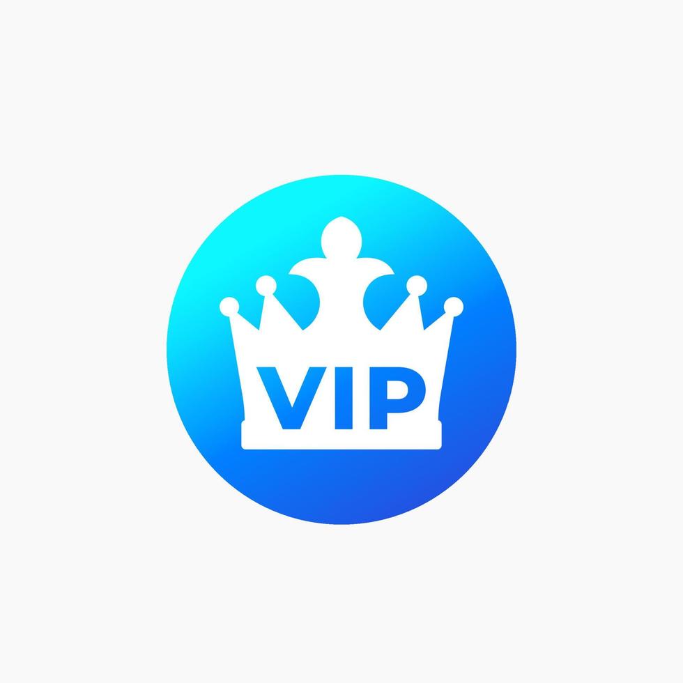 vip-pictogram met kroon, vector