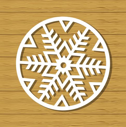Kerst sneeuwvlok ornament vector