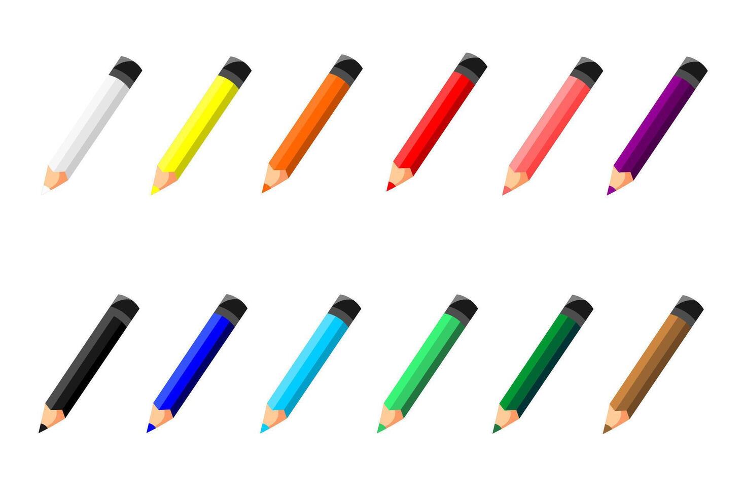 illustratie van tekenfilm karakter van gekleurde potloden. gekleurde potloden illustratie heeft veel kleur. gekleurde potloden illustratie mooi zo voor afdrukken sticker, icoon, logo vector