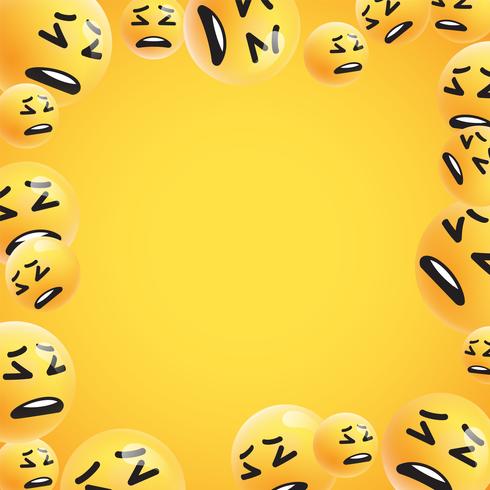 Groep van hoge gedetailleerde gele emoticons, vectorillustratie vector