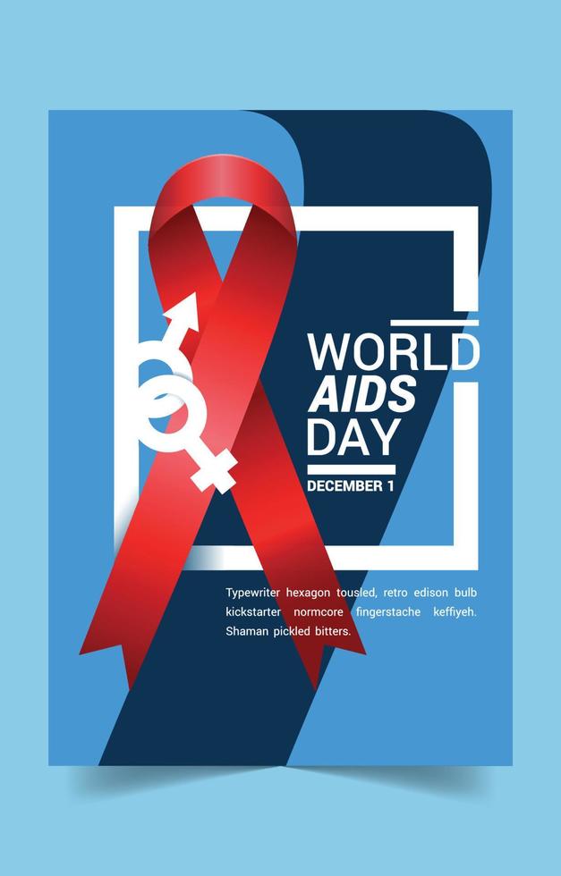 wereld aids dag activisme poster vector