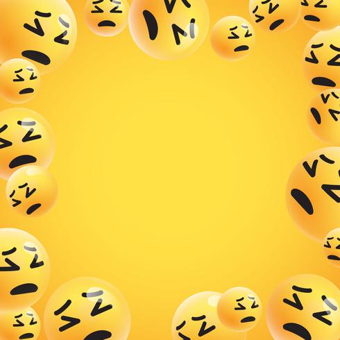 Groep van hoge gedetailleerde gele emoticons, vectorillustratie vector