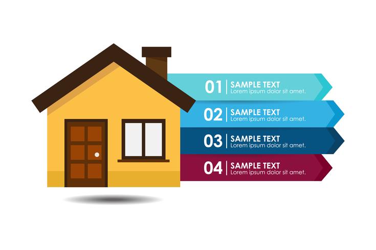 Huis infographic vector