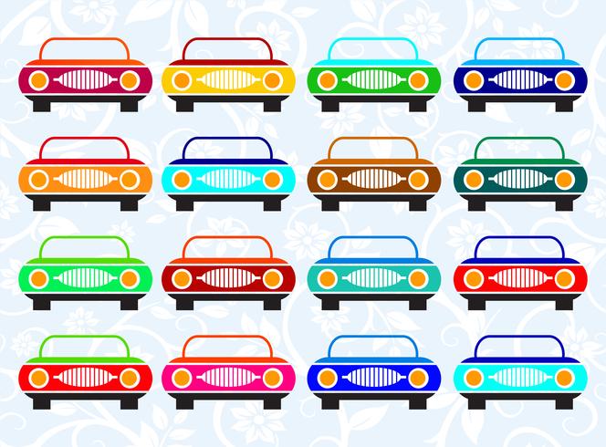 Diverse kleurenautotaxi vector