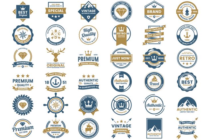 Vintage Retro Vector Logo voor banner