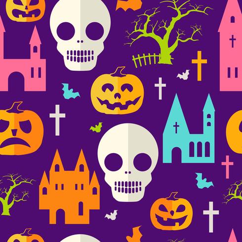 Pompoen Halloween-patroon vector