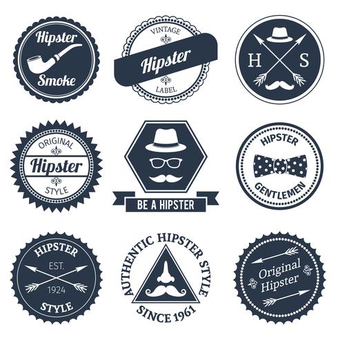 Hipster-labels instellen vector