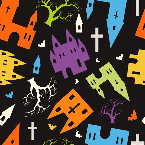 Schedel Halloween-patroon vector