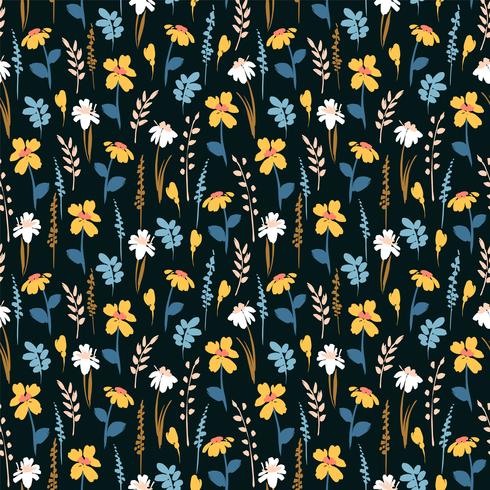 Bloemen abstract naadloos patroon. vector
