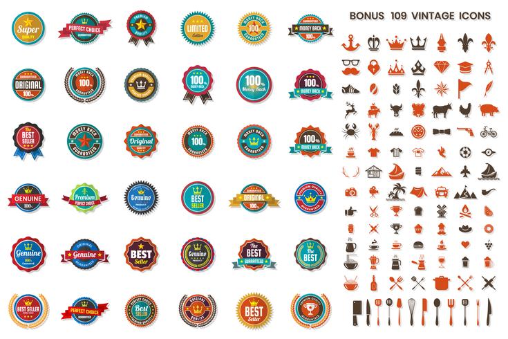 Vintage Retro Vector Logo voor banner