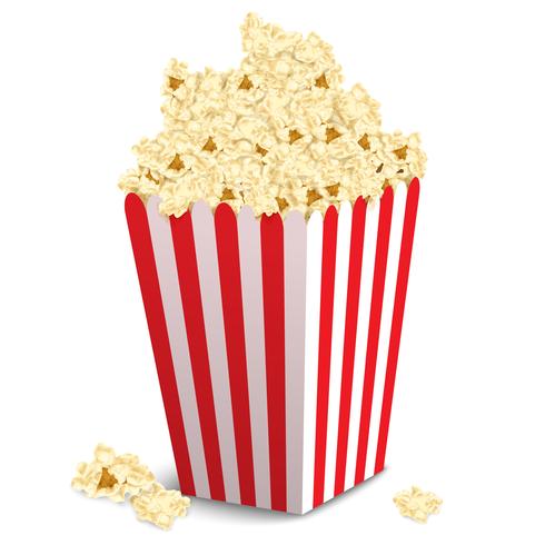 Popcorn doos geïsoleerd vector