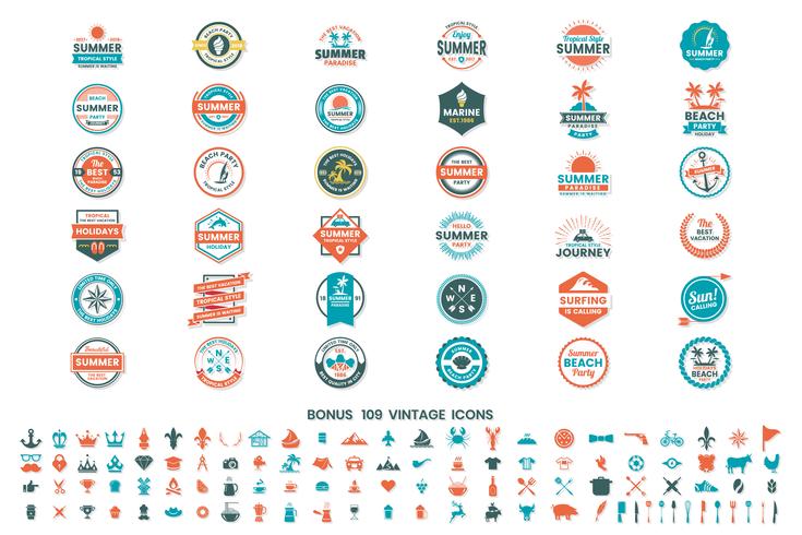 Vintage Retro Vector Logo voor banner