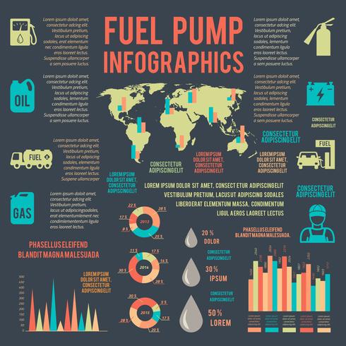 Auto benzine service infographics vector