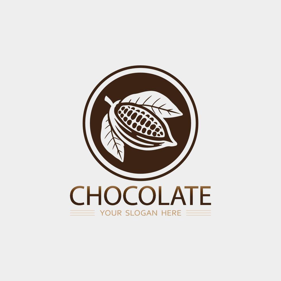 chocola en cacao logo icoon ontwerp illustratie vector