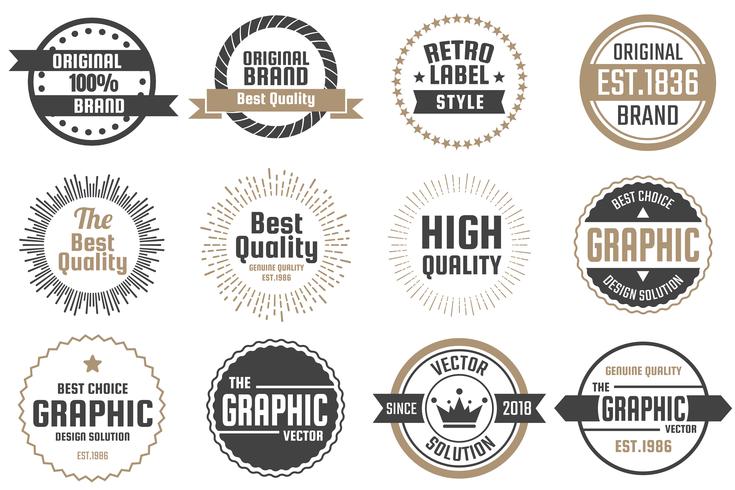 Vintage Retro Vector Logo voor banner