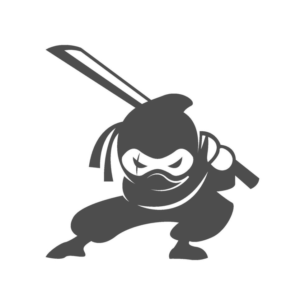 Ninja logo icoon ontwerp vector