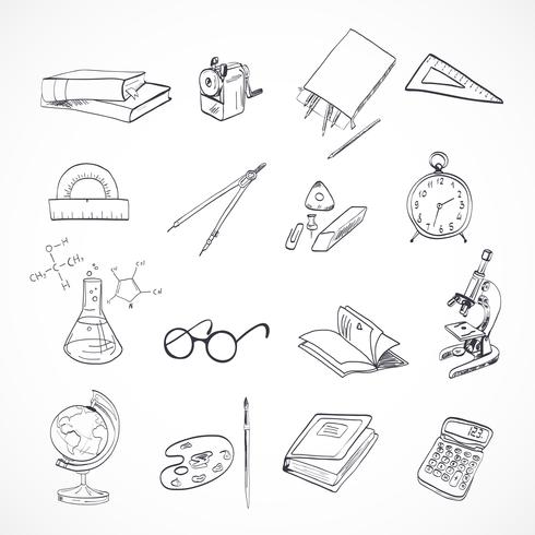 Onderwijs pictogram doodle vector