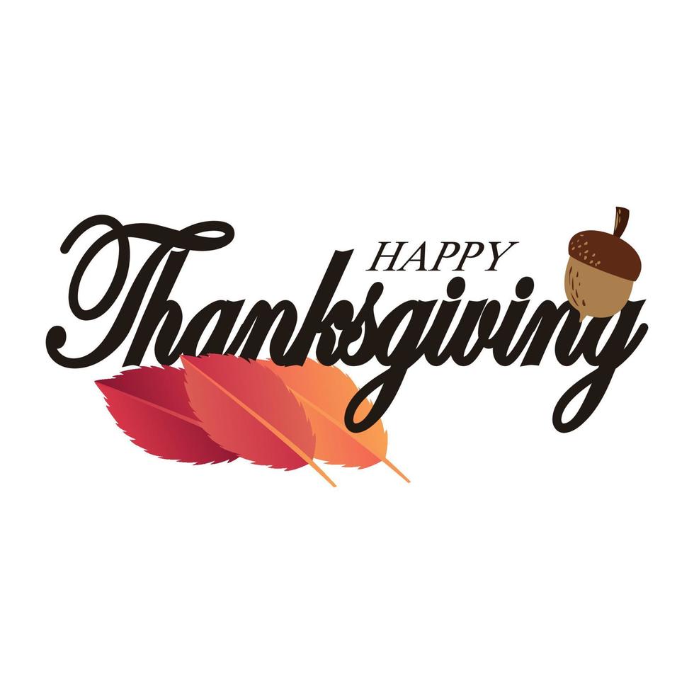 Thanksgiving dag achtergrond. herfst seizoen kalligrafie vector