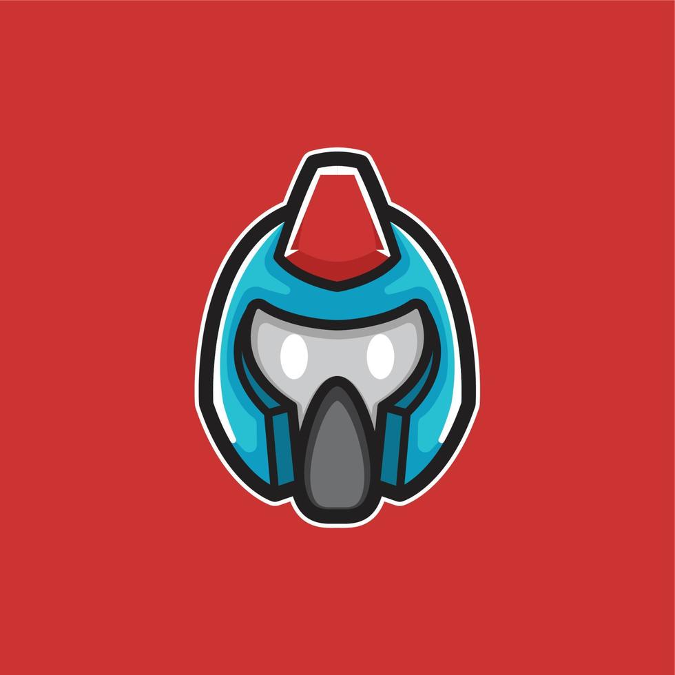 robot hoofd esport-logo vector