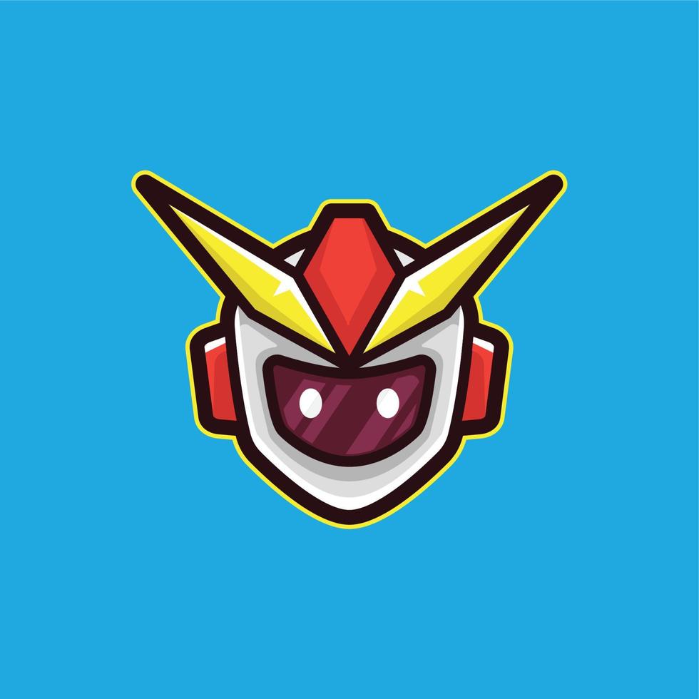 robot hoofd esport-logo vector