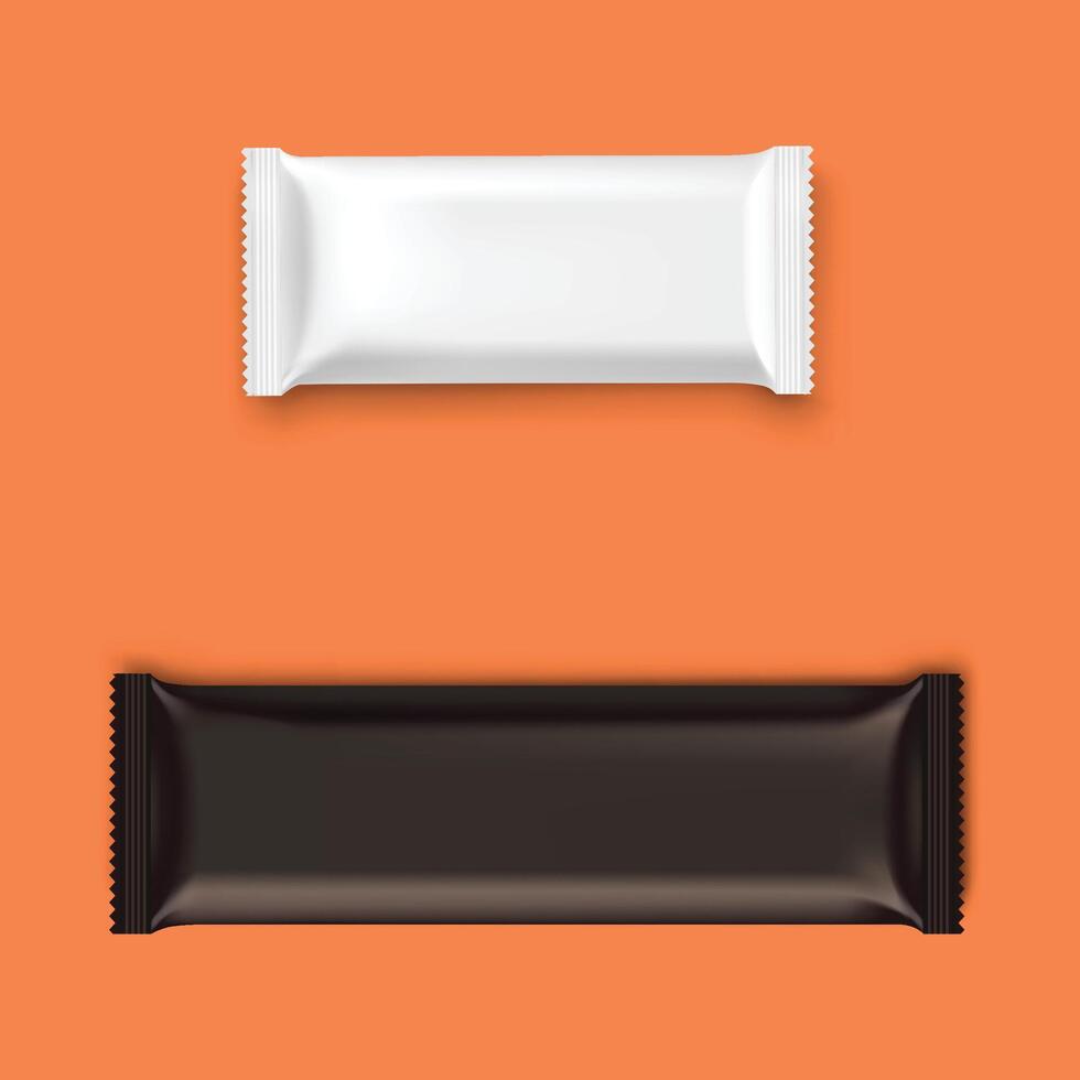 chocola bar pakket verpakking blanco wit bruin pak reeks geïsoleerd illustratie vector