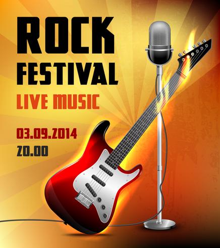 rock concert poster vector