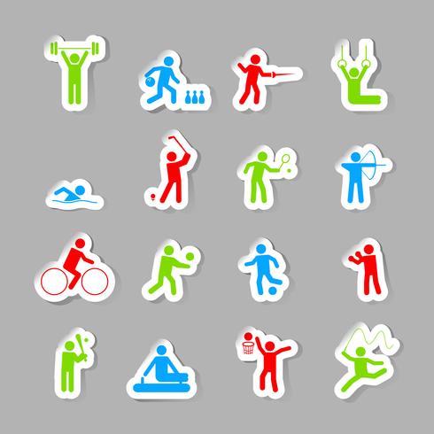 Sport pictogrammen instellen vector