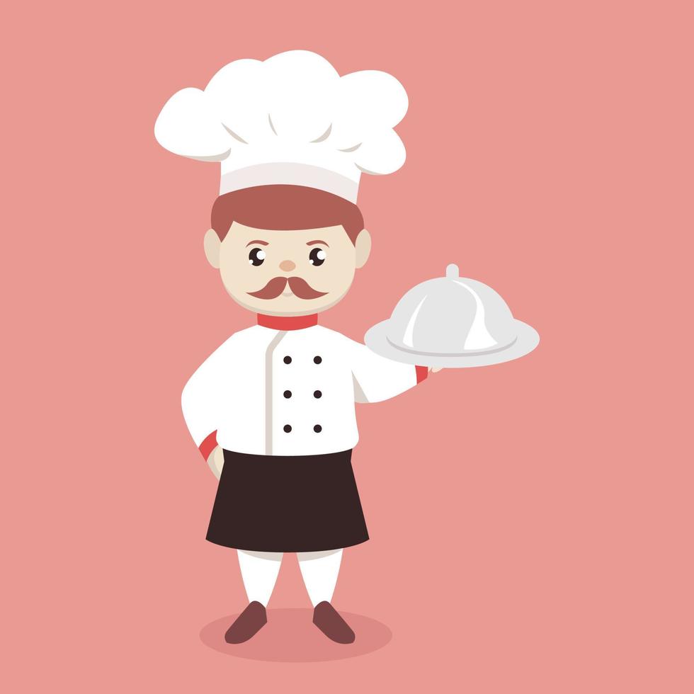 chef-kok mascotte ontwerp vector