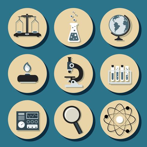 Chemie plat pictogrammen vector