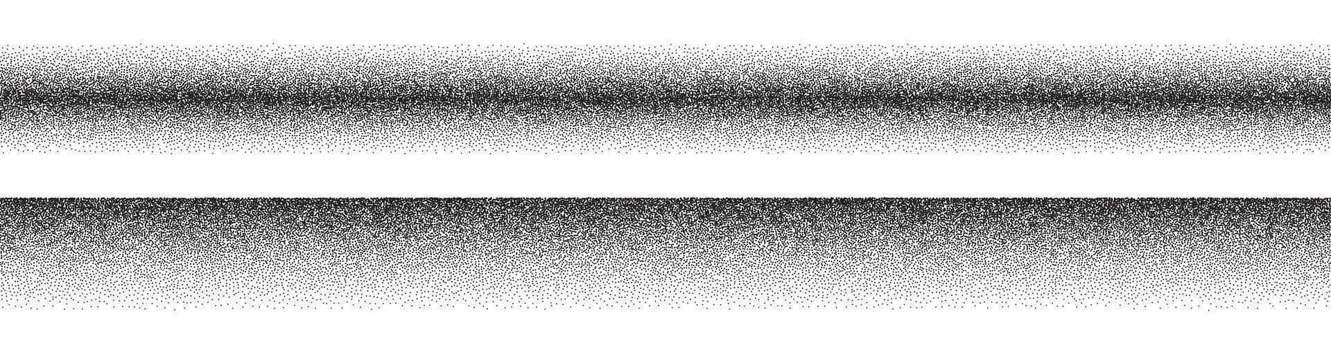 lawaai helling strip. graan gradatie lijn. punt patroon textuur. grunge zand stof. vector