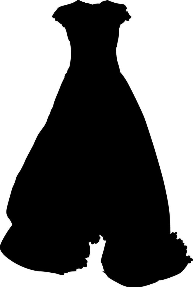 silhouet van een persoon in een jurk vector