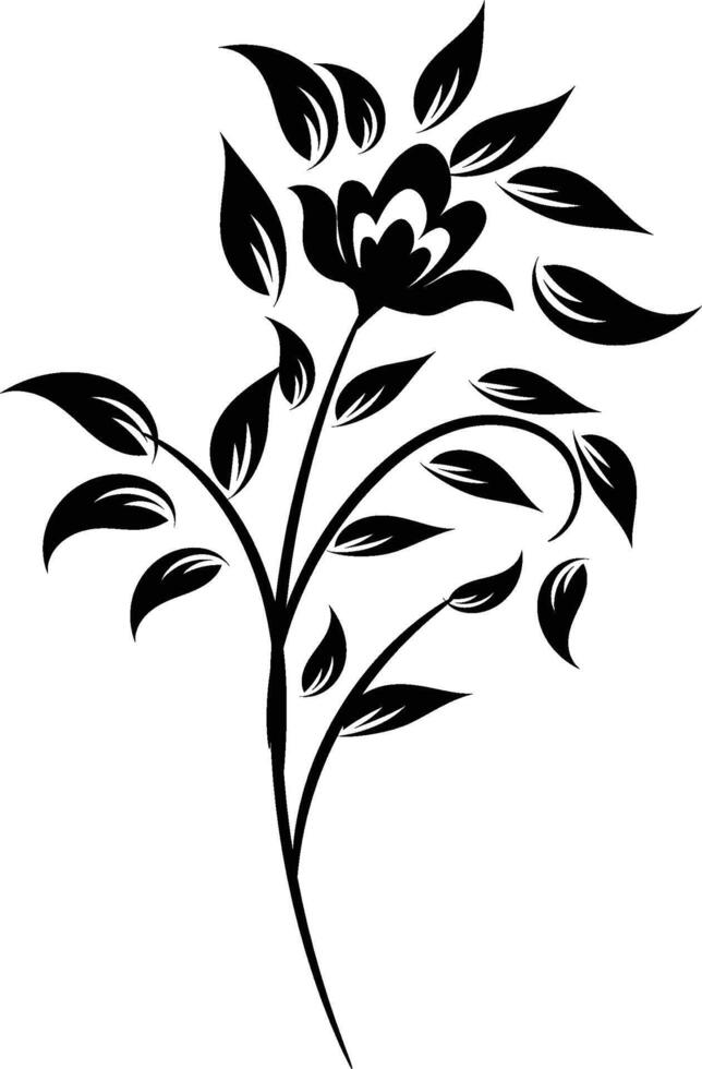 bloem silhouetten ontwerp vector