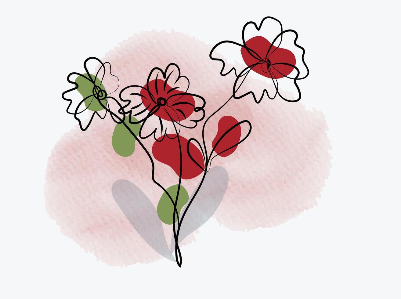 aquarel bloemen arrangement collectie vector