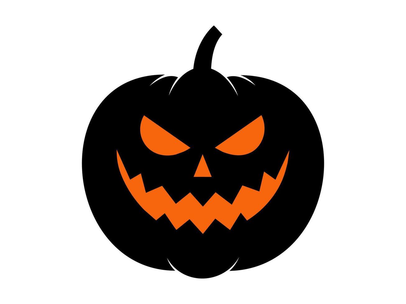 halloween pompoen illustratie. jack-o-lantern met een dreigend grijns. geïsoleerd Aan wit achtergrond. concept van halloween, feestelijk decor, herfst viering, spookachtig symbool. icoon. vector