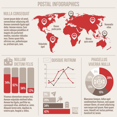 postdienst infographics vector