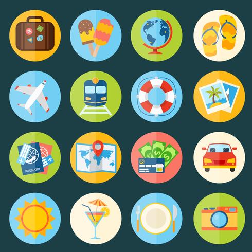 Reizen Icons Set vector