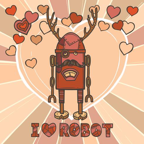 Hipster robotontwerp vector