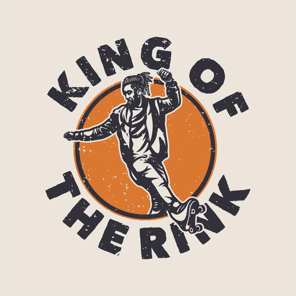 vintage slogan typografie koning van de ijsbaan voor t-shirtontwerp vector